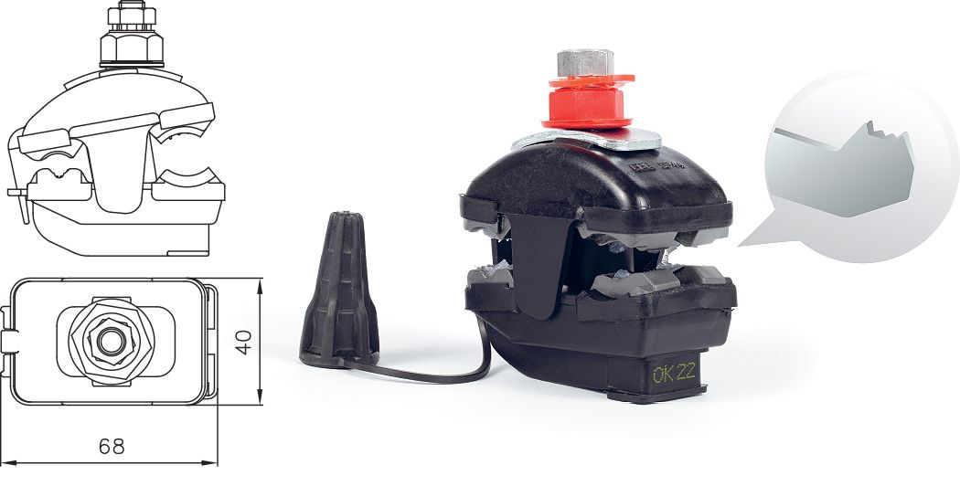 IZOLOVANA STEZALJKA ZA NEIZOLOVANI GLAVNI VOD EBB N AlCu 10-150/1,5-70mm²