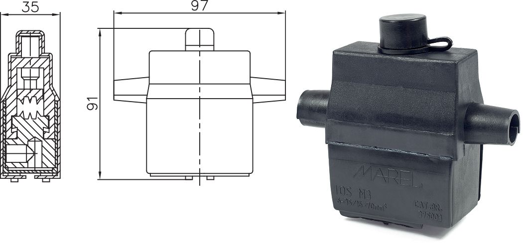 IOS 3 Al 16-70mm² / AlCu 4x(6-35mm²)