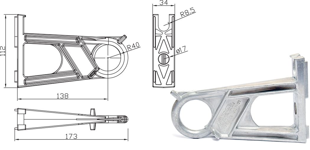 ALUMINUM BRACKET CA-CS 1500