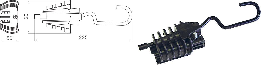 SERVICE ANCHORING CLAMP PAC 25 2/4X10-25mm²