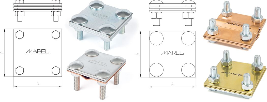 EARTHING SQUARE TAPE CLAMP