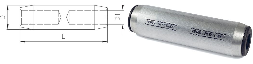ALUMINIJUMSKE SPOJNE ČAURE SA PREGRADOM 10-35kV