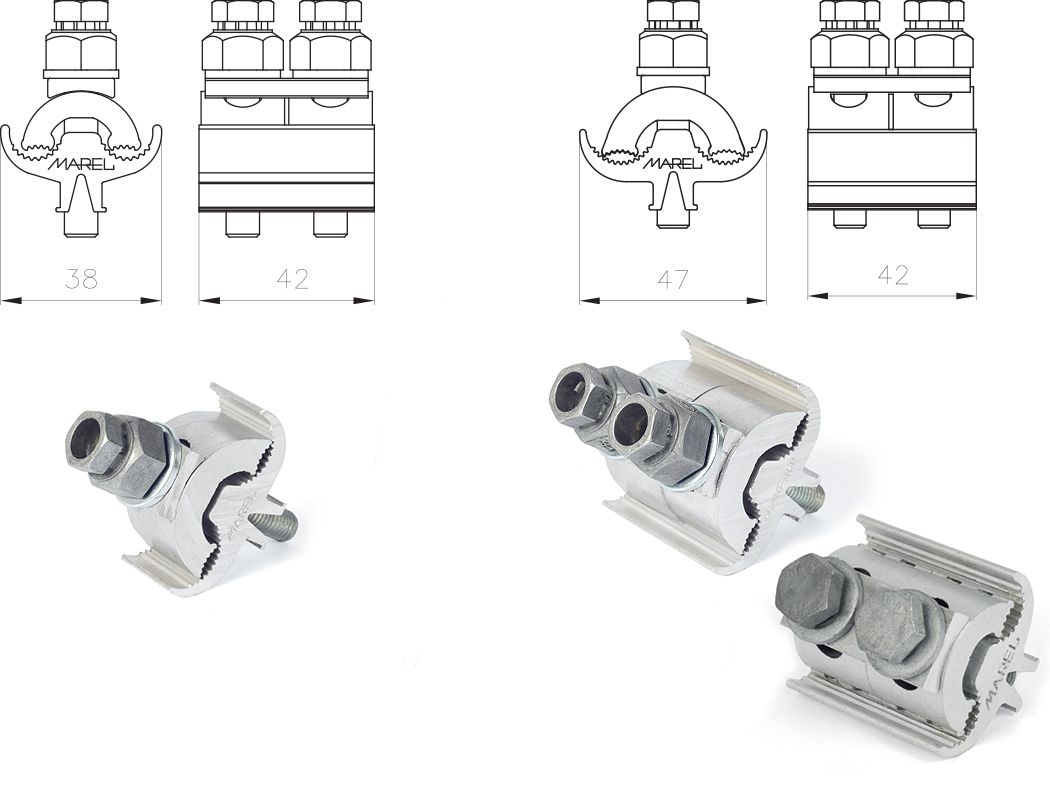 PARALLEL AlAl GROOVE CLAMP Master Unimax