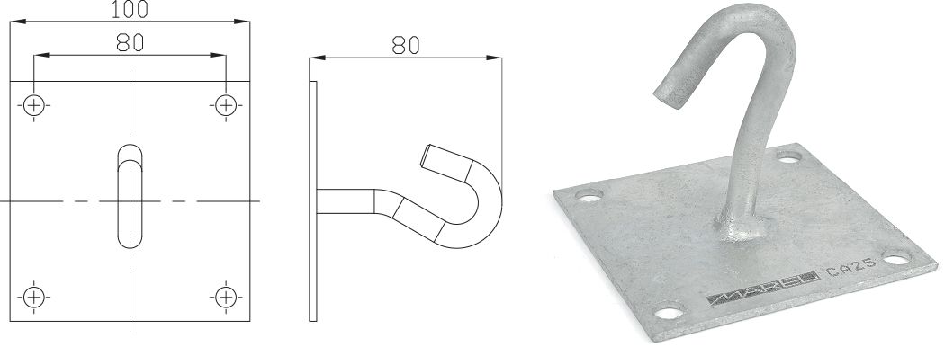 ČELIČNA KONZOLA ZA KUĆNI PRIKLJUČAK CA 25