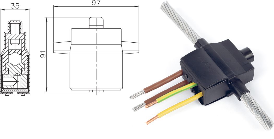 IOS 3M-B Al 16-95mm² / AlCu 4x(6-35mm²)