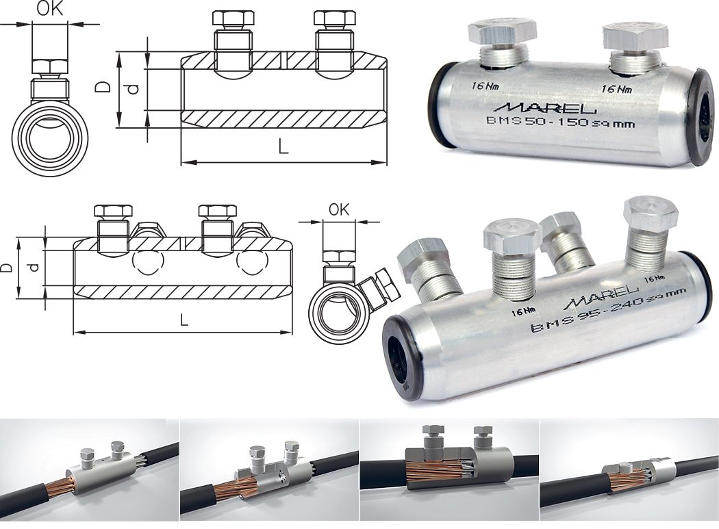 UNIVERZALNE ČAURE SA MOMENT ZAVRTNJIMA BMS BEZ BARIJERE ZA NAPONSKI NIVO DO 42 kV