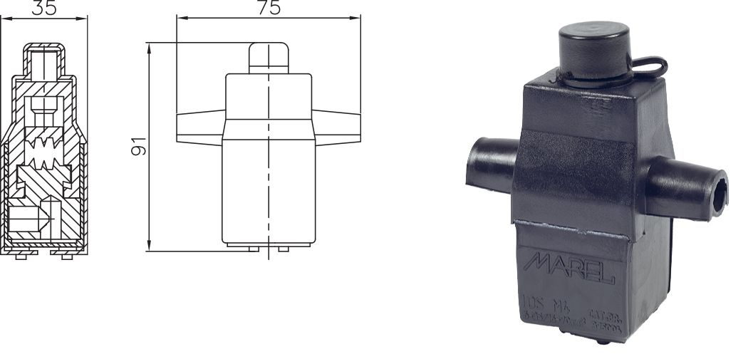 IOS 4 Al 16-70mm² / AlCu 2x(6-35mm²)